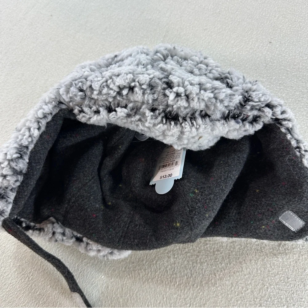 Cat & Jack Charcoal and Light Gray Hat with Ears. Sz 12-24 Months NWT